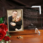 Love Is Magic Anniversary Personalized Beveled Glass Picture Frame